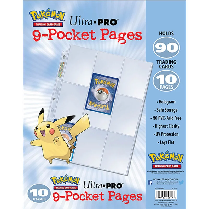 Engaging puzzlesUltra Pro Pokemon 9 Pocket Trading Card Page 10 Pack