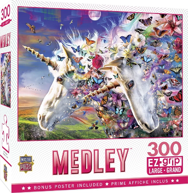 Strategic puzzles Unicorns & Butterflies 300 Piece Large Format Puzzle