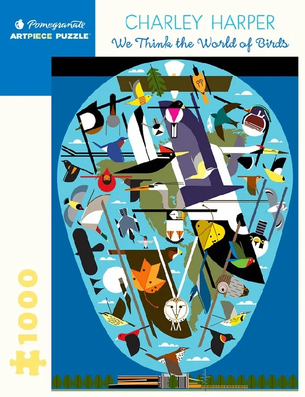 Thought-provoking puzzles We Think The World Of Birds - Charley Harper 1000 Piece Puzzle