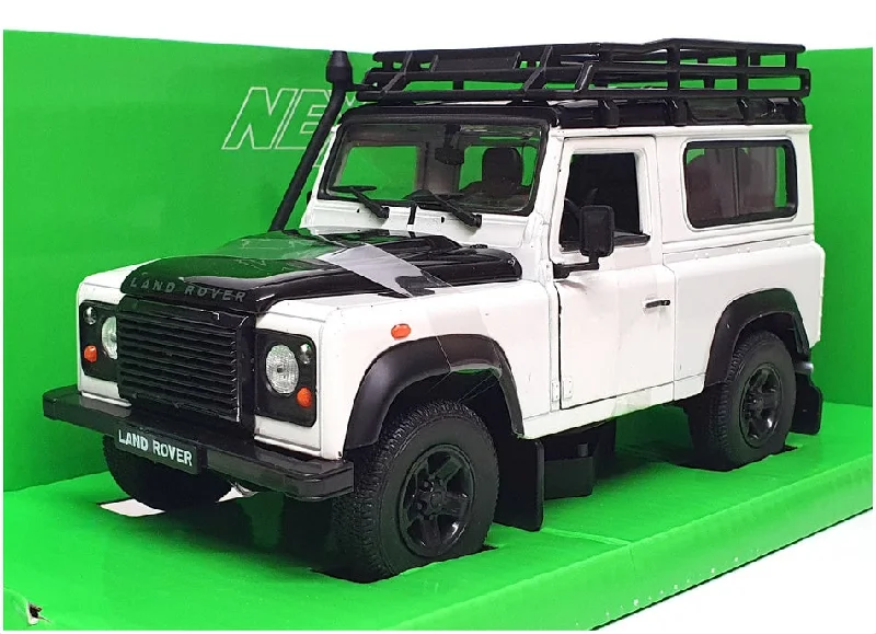Playful toys Welly NEX 1/24 Scale 22498SP-W - Land Rover Defender - White/Black