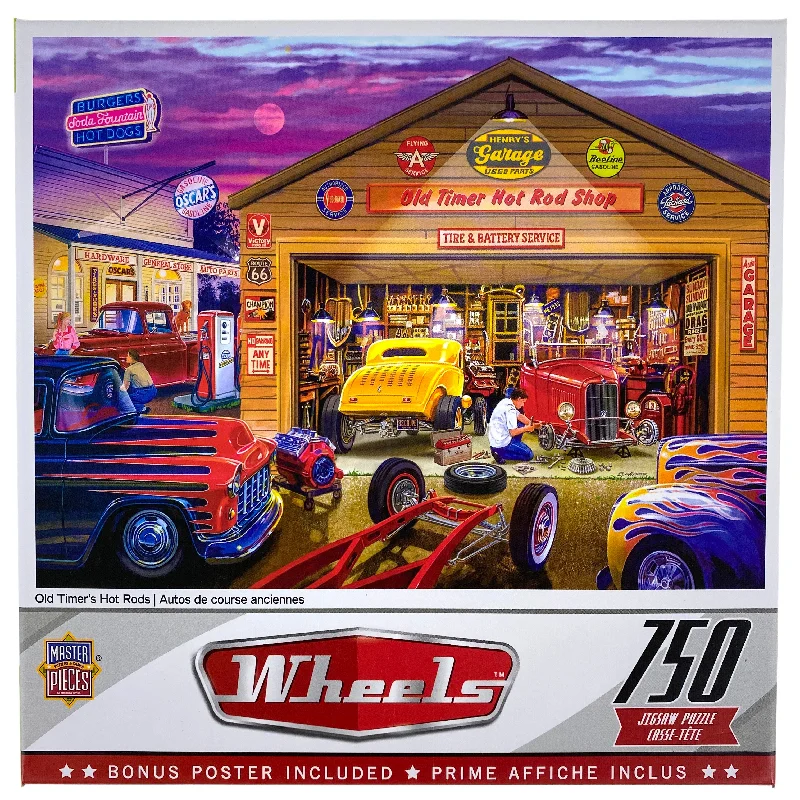 Multi-level puzzles Old Timer's Hot Rods 750 Piece Wheels Puzzle