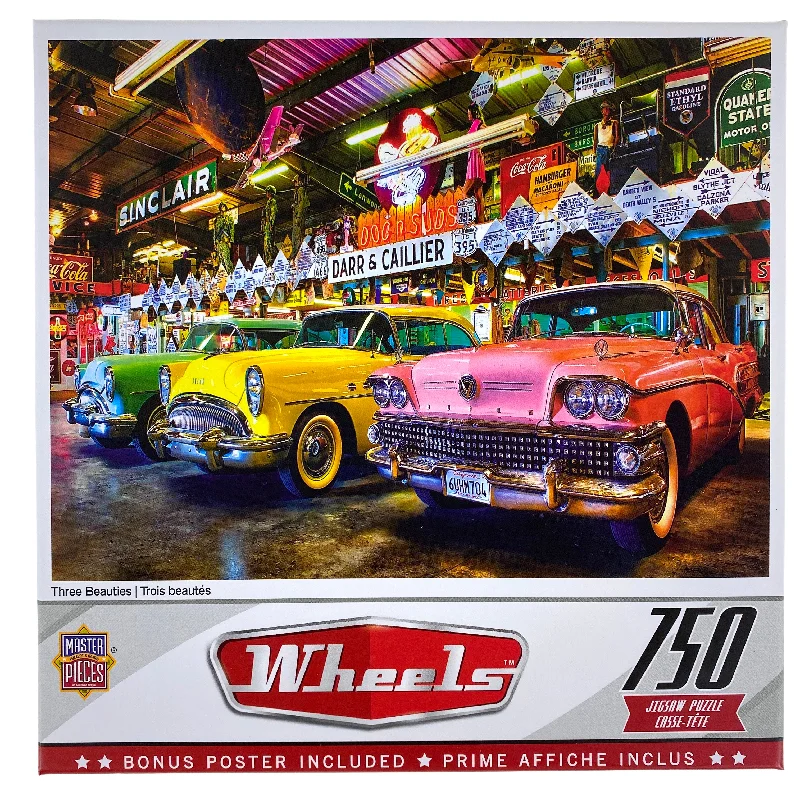 Relaxing games Wheels Three Beauties 750 Piece Puzzle