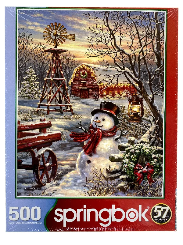 Entertaining games Winter Windmill 500 Piece Puzzle
