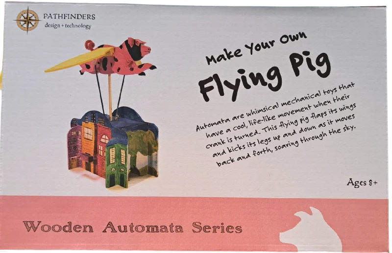 Time-consuming puzzles Wooden Automata Series - Flying Pig