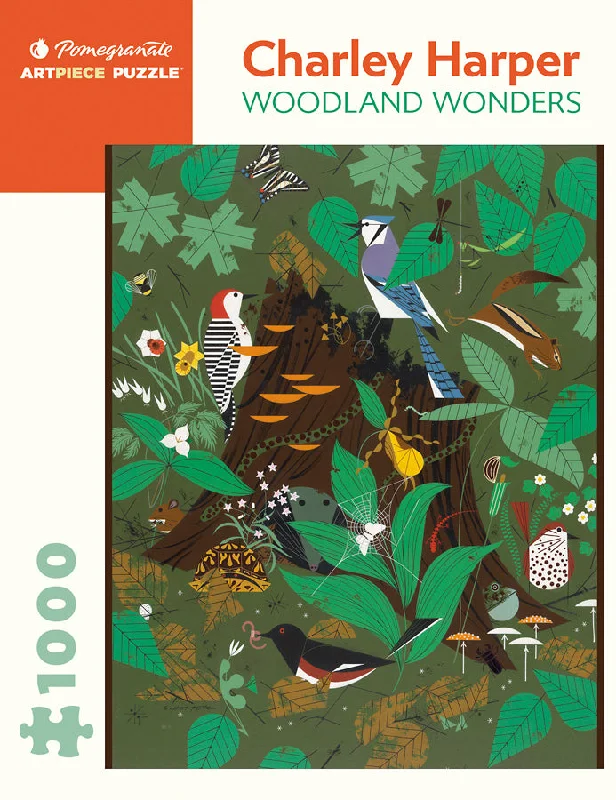 Multi-level puzzles Woodland Wonders - 1000 Piece Charley Harper Puzzle