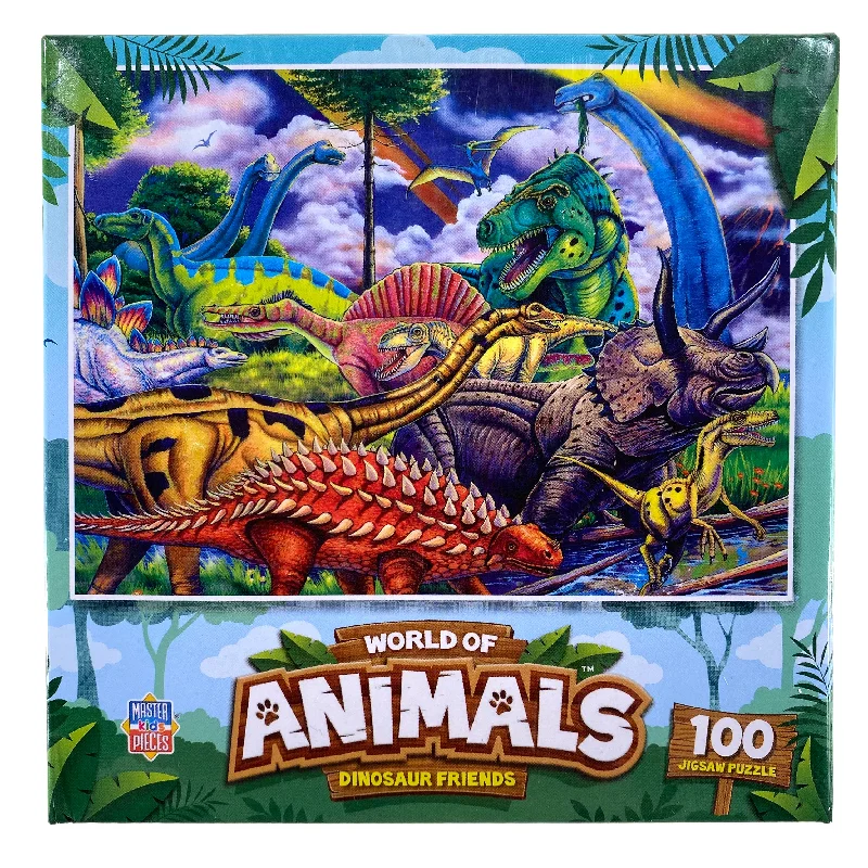 Entertaining games World Of Animals - Dinosaur Friends 100 Piece Puzzle